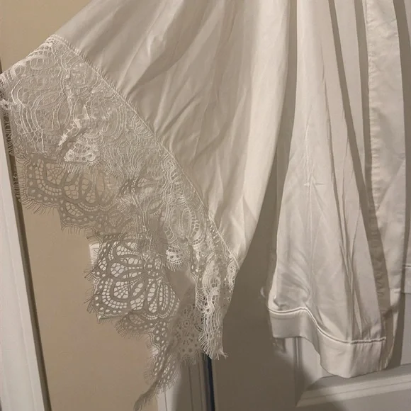12th Tribe White Lace Bridal Robe & Lulus Jumpsuit Pajama Set - Picture 5 of 9